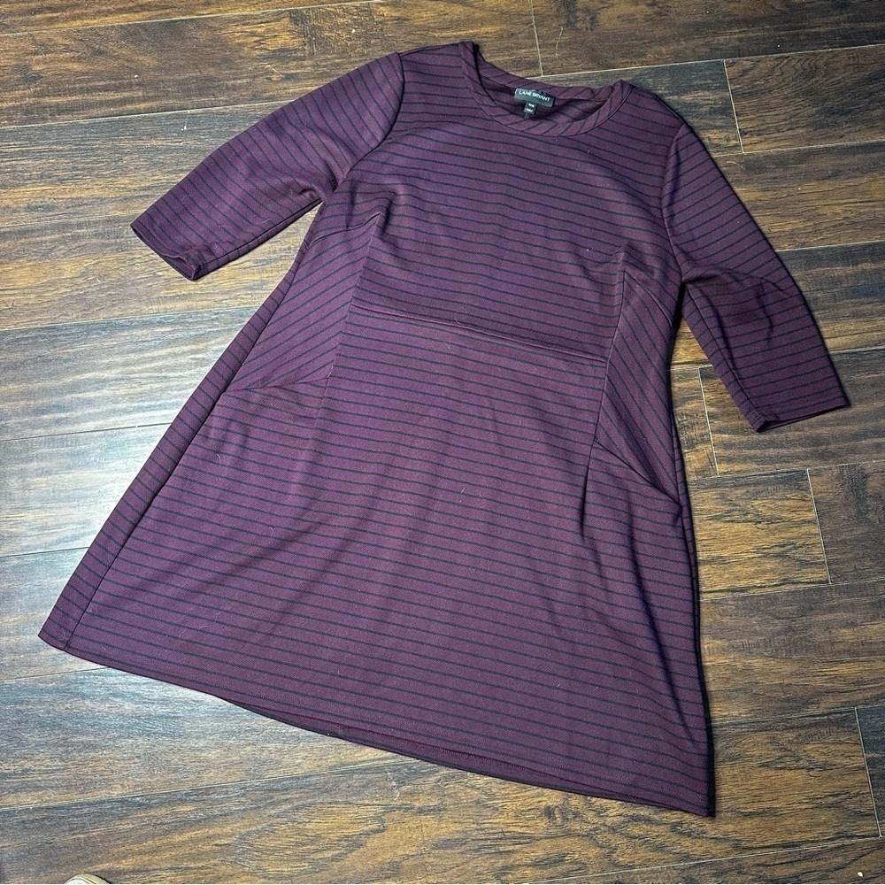 Lane Bryant Purple Striped Sweater Dress